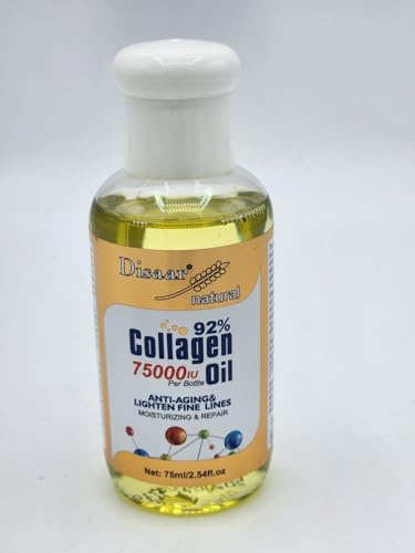 Collagen Oil 92 % | Anti-åldrande och ljusare | Djup reparation och återfuktning, naturligt kollagen, jojoba- och sötmandeloljor