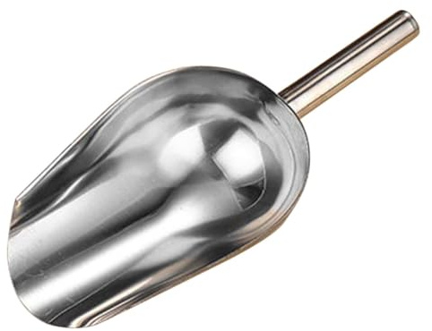 DECORNIJIA Cuchara de Acero Inoxidable para Cubitos de Hielo y Alimentos Pala Multiusos Resistente para Cocina y Fiesta Fácil Limpieza para Dulces Harina y Frutos Secos