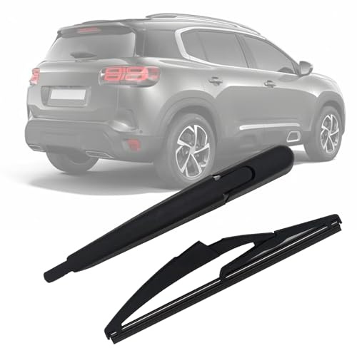 Limpiaparabrisas Trasero de Coche Compatible con Citroen C5 Aircross I C84 2017-2025, Juego de Brazo y Hoja de Kit de limpiaparabrisas Trasero de Coche Impermeable 1638435580 116534 574590 4312711601
