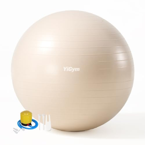 YiGym Yoga Ball 75cm Exercise Ball for Yoga Pilates Core Training Pregnancy