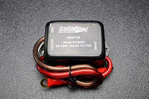 (1) Noise Filter 50 AMPS 12V HUM Filter Noise Engine Suppressor Wire IBNF50