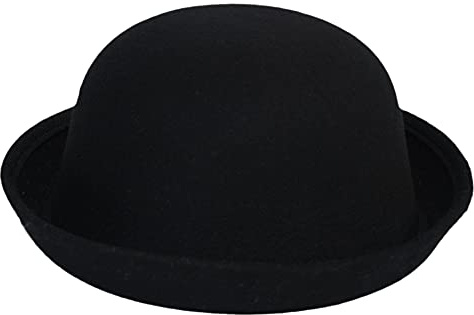 Cool4 Damen Filz Melone Bowler Hut Freizeit Party Elegant WME02 (Schwarz)