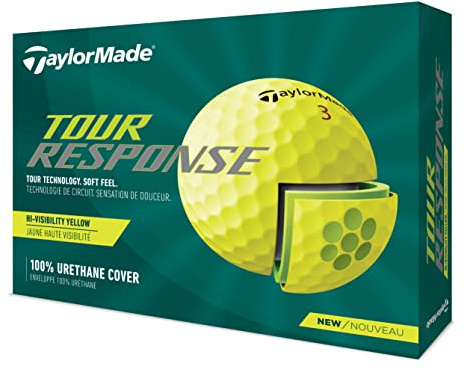 TaylorMade Unisex's Tour Response Golf Ball, Yellow, One Size