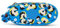 Kipling DUOBOX Beutel/Koffer, 20x8.5x7, Leopard Floral (BLAU)