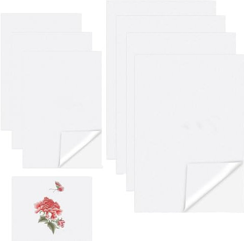 7 Stücke Stickvorlagen WasserlöSlich, Stickvlies WasserlöSlich, Stickvlies, WasserlöSliches Stickvlies, Stickvlies WasserlöSlich Selbstklebend, für DIY Projekte Kleidung Taschen Personalisieren