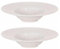 Tradineur - Pack de 2 Platos hondos de cerámica para risotto, modelo Bari, vajilla, pasta, tapas, pinchos, postres, cocina, válidos para microondas y lavavajillas (Color Marfil - Ø 25 cm)