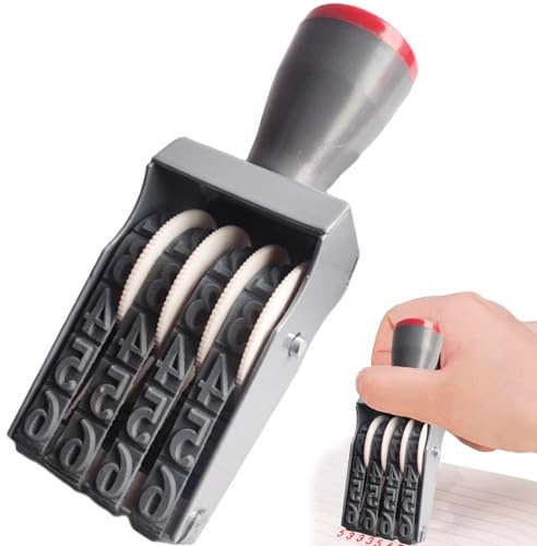 Roller de sello de fecha, sellos de 4 dígitos, Sello de rueda de rodadura multifunción Multifunción DIY ROBABLADOR DE CAUMPLA DE RODADERS OFICINA OFICINA DE