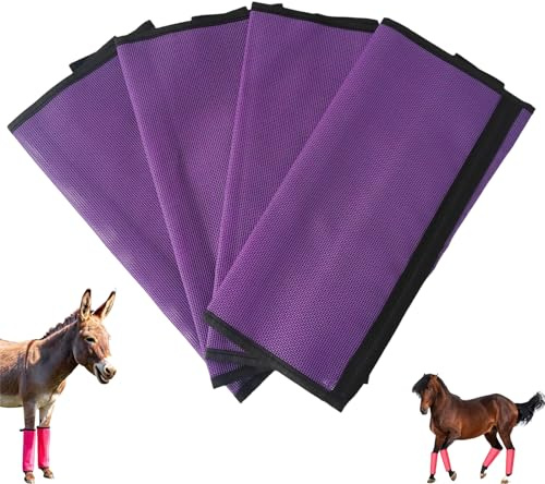 Bottes Anti-Mouches pour Ânes Miniatures, Lot De 4, Protection Intégrale Membres, Confortables Antidérapantes, Protection À 360° Et Ajustables, Idéales pour Les Ânes Miniatures Et De Ferme (g)