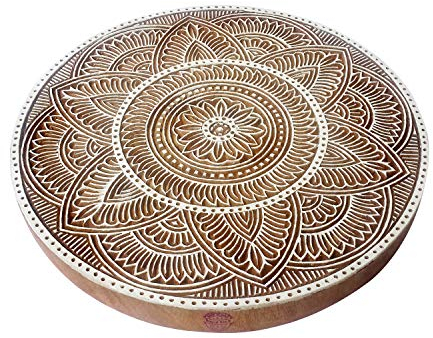 6 Inch Töpferei Drucken Blöcke Groß Blumen Runden Gestalten Großer Holz Stempel