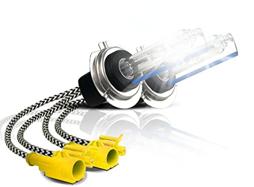 55W Heavy Duty HID Xenon Replacement Bulbs for Aftermarket HID kit (Pack of 2 Bulbs) (H7, 8000K Iceberg)