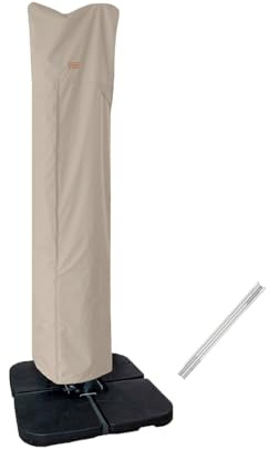 Garden Balsam Patio Umbrella Cover 260x65cm Fit for 3-4m (9-13ft) Offset/Cantilever Outdoor Umbrella with Zipper and Rod, Water Resistant, Fade Resistant