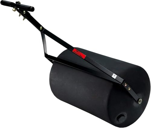 Brinly PRC-241BH-A - Rodillo de césped de polietileno combinado de empuje y remolque con enchufe de fácil giro, 18 x 24 pulgadas
