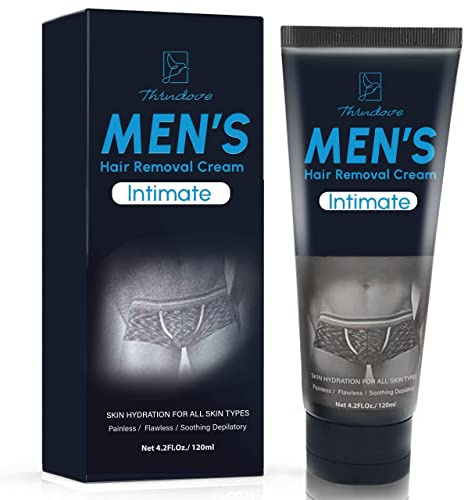 Intimate/Private Hair Removal Cream For Men, For Unwanted Male Hair in Private Area, Effective & Painless Depilatory Cream, Suitable For All Skin Types