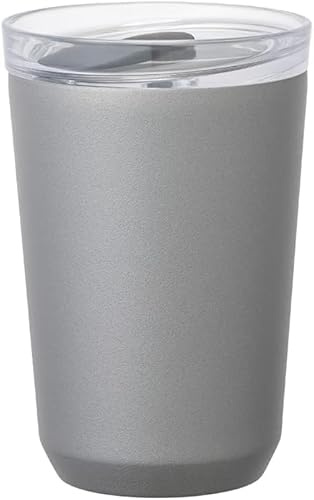 Kinto 20445 To-Go Tumbler, 12.2 fl oz (360 ml), With Plug, Silver
