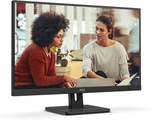 AOC Q27E3UAM - Monitor Quad HD da 27 pollici, AdaptiveSync, altoparlanti (2560x1440, 75 Hz, DisplayPort, HDMI, hub USB), colore nero