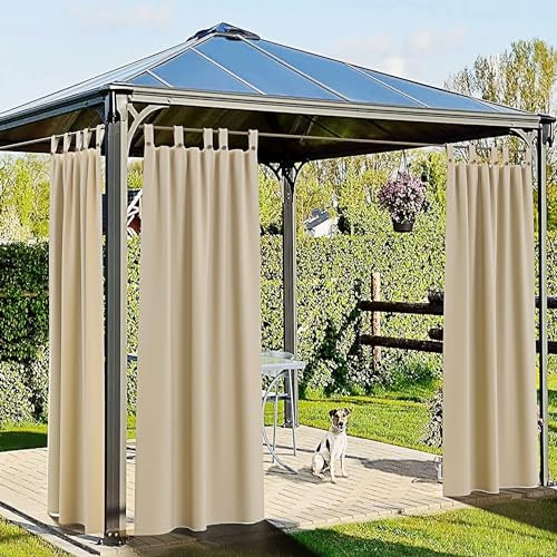 fashion home Pagano Tenda da Gazebo con Passanti da Giardino Esterno - Tessuto Cotone e Poliestere - 160x270 cm - Facile da Installare e Rimuovere