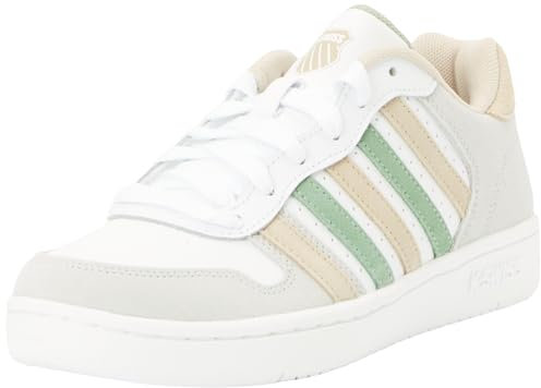 K-Swiss Court Palisades Herren Turnschuh, White Skin Peach, 44 EU