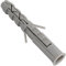 AERZETIX - C67102 - Lot de 50 Chevilles Classiques Ø12x80 mm à collerette - en Polyamide - maçonnerie Fixation béton Brique parpaing bâtiment vis Construction