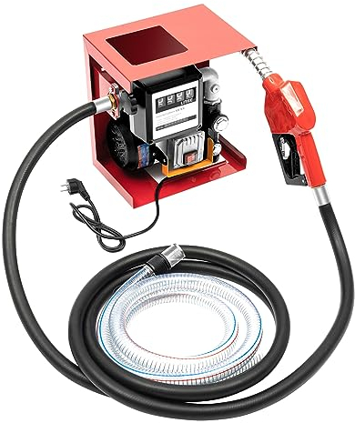 Dieselpumpe 230V Selbstansaugend 550W Heizölpumpe Premium Kraftstoffpumpe, 60L/min Professionelle Ölpumpe mit Automatische Zapfpistole Umfüllpumpe Diesel-Transferpumpe, Zählwerk, 4m Schlauch