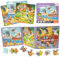 Homewit Magnetische Puzzles, Kinder Puzzle ab 3 Jahren, 16-20-25 Teile Puzzle Kinder Verkehr und Brandbekämpfung, Spielzeug für Flugreisen Kleinkind