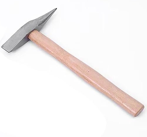 Martillo de soldadura de 17.5 onzas, acero forjado de dos cabezales de 13.1 pulgadas con mango de madera para triturar hielo y soldar (grande)