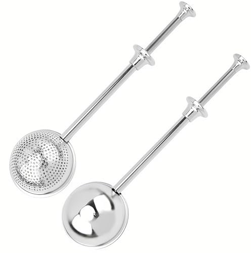 2 Pcs Flour Sifter, 304 Stainless Steel Tea Strainer Ball Dual-Use Baking Tool, Used for Flour and Sugar Screening, Filtering Powdered Sugar, Spices, Loose Tea,Petal