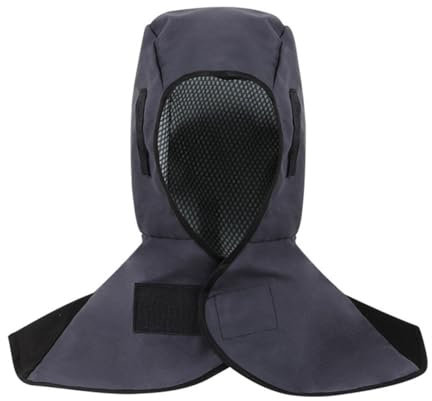 BOBOZHONG Capuche de Soudure,Masque de Soudure pour Soudeurs,Protection de La Tête et du Cou,pour Hommes et Femmes (Gris)