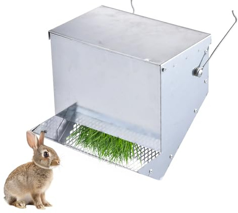 Distributore Di Cibo Per Conigli | Stazione Di Alimentazione Con Coperchio Automatico,Per Conigli - Per La Cura Dei Piccoli Animali Domestici Interno Esterno Criceto Furetto