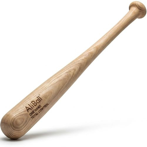 AliBall one Hand bat Trainer, 22 Solid Ash (No Splice) Training bat, Soft Toss & Tee Work, Build Hand Strength & Bat Control, Baseball Training bat, one Hand Training bat (22)