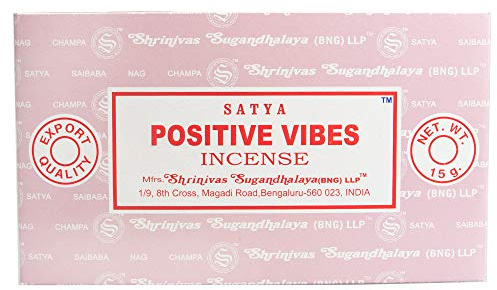 Satya Lot de 12 bâtons d'encens positives 15 g au total 180 g