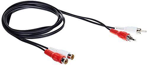 Goobay 10 x 50025 - Cavo di prolunga Stereo, 2 x Cinch, 1,5 m, 2 x connettori RCA (Audio Sinistra/Destra) > 2 x Jack RCA (Audio Sinistra/Destra)
