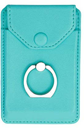 YUNCE Cell Phone RFID Ring Stand - Wallet Holder for iPhone, Android & All Smartphones - Adhesive Credit Card Holder - Green