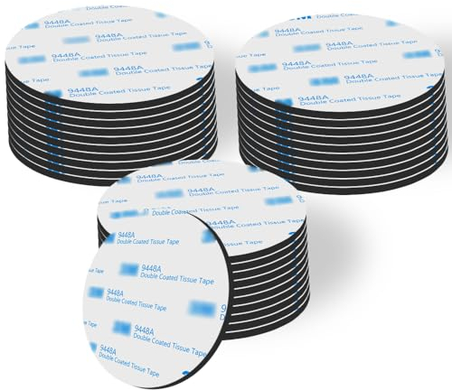 Doppelseitiges Klebepads Extra Stark, 30 Stück Klebestreifen Wasserdichtes Schwarz Doppelklebeband Schaumstoff PE Selbstklebend Rund 3cm Im Durchmesser Für Home und Auto Dekorationen