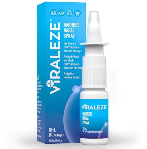 VIRALEZE Barrier Nasal Spray – Helps Trap & Block Cold & Respiratory Viruses, Clinically Proven, Extra Layer of Protection - Travel-Friendly Spray for Crowds, Planes & Trains (10ml / 80 Sprays)