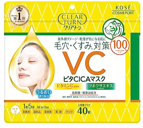 Kose Clear Turn Vita Cica Facial Mask - 40 hojas