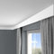 PROVISTON | Vorhangleiste | Polystyrol | 41 x 100 x 2000 mm | Weiß | Indirekte Beleuchtung | Stuckleiste