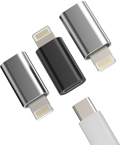 Adaptador Lightning a USB C (3 Pack) Conversor Tipo C Macho to para iPhone Jack Hembra Accesorios Cargador Convertidor para Apple 14 13 12 11 Pro MAX 7 8 Plus X SE XS XR para iPad Air Mini Adapter