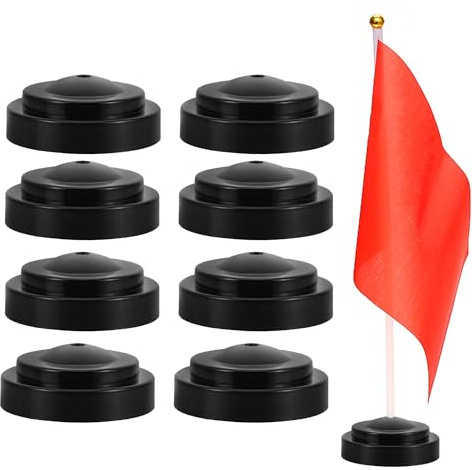 DHER 8 st Kontorshållare Mini Flagga Hållare Mini-Flagga Bas Mini-Flagghållare Skrivbordshållare 20g Tabell Flagga Skrivbordsstativ Dekoration Flagghållare (1 Hål)