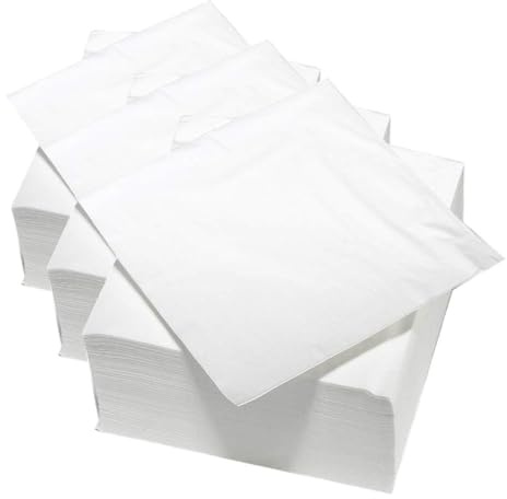 LE NAPPAGE ARTS DE LA TABLE 100 tovaglioli in ovatta 2 pieghe, 33 x 33 cm, colore: Bianco FSC (Confezione da 3)