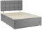 Divan Beds Deals - Grey Linen Look Divan Double Bed Frame | Room Decore Bed Frame with 20” Cube Headboard & 2 Storage Drawers