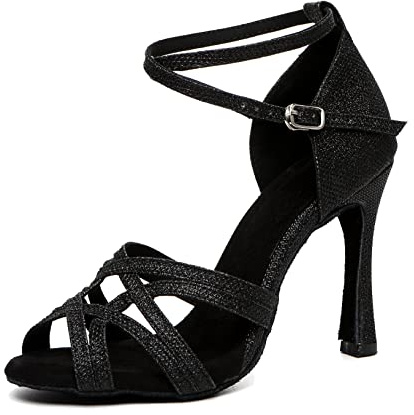 MINITOO Chaussures Salle Femme T-Strap Confortables Sandales de Fête L517, 38 EU