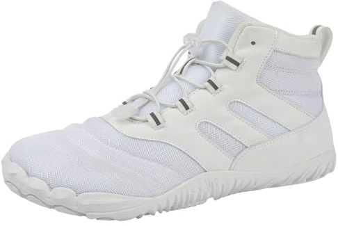 Water Shoes, Scarpe da Scoglio Uomo e Donna, Unisex Scarpette Sportive Antiscivolo Water Barefoot Shoes Traspiranti per Scogli Pianta Larga per Arrampicata Surf Spiaggia Bianco 42