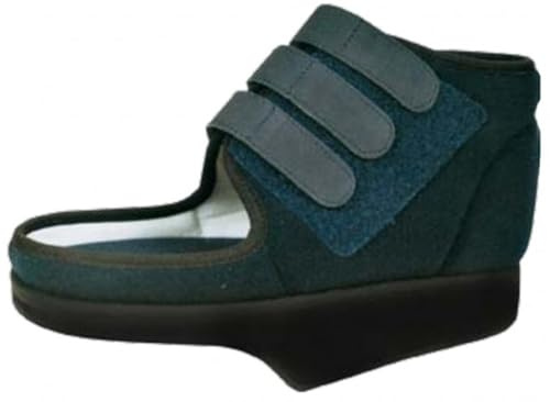 Orione OK PED Safte Scarpa Post-Operatoria Baruk, Calzatura Ortopedica con Chiusura Regolabile, Blu (S, Con Bordo)