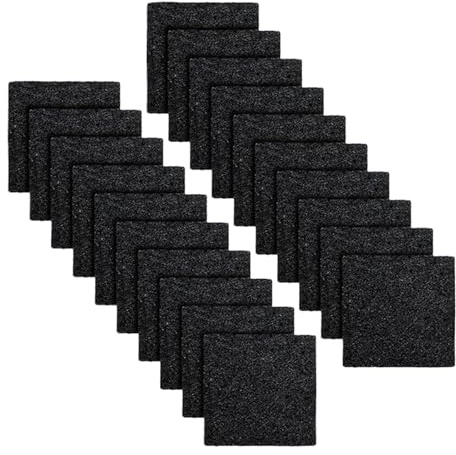 Soptunna luktfilter – 8 x 8 x 0,1 cm aktiverad kol långvarig lukteliminator, luktabsorberande dynor för inomhus badrum kontor sovsal | 20 stycken filter för blöjhink kompostbehållare synd