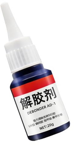 Rimuovi Colla – Solvente Colla Unghie UV Liquido | Soluzione Delicata Sicura Superfici | Nastro Biadesivo Smalto Unghie Finte Ciglia Detergente 20g