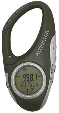 Ehwisbe Electronic Altimeter Carabiner Altimeter Handheld Thermometer Outdoor Fishing Weather Forecast Mode Meter Outdoor Gadget
