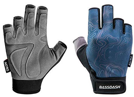 BASSDASH Astro-fiskehandskar, fingerlöst halkfritt grepp för män kvinnor