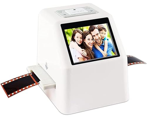 Digital filmskanner, allt-i-ett-enhetsskanning, visa, redigera, konvertera och spara, flera språk kan ställas in för drift, med 2,4 LCD-skärm
