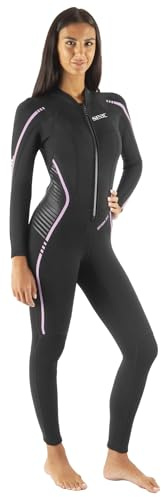 SEAC Invidia Lady, Neopreno de 3 mm, Ultrastretch, Traje de una Pieza con Cremallera Frontal para Buceo, Snorkel y apnea