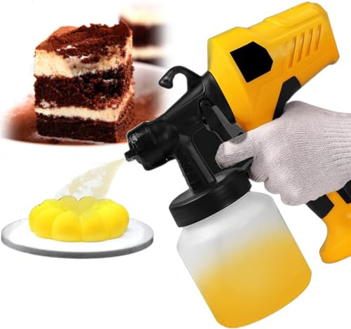 HEAXIY 500W Electric Airbrush Cake Decorating Kit, Handheld Chocolate Spray Gun for Cake and Dessert - Electric Paint Sprayer for Fence